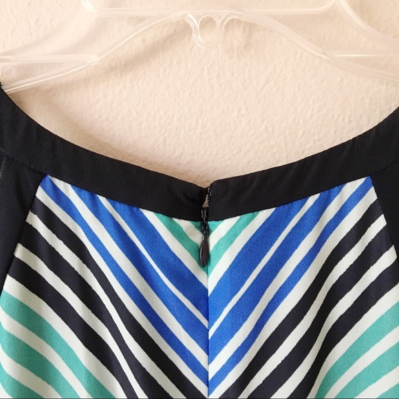 {Ann Taylor} Painted Herringbone Maxi Dress 10P - Picture 5 of 8